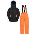 Orange - Front - Mountain Warehouse Childrens-Kids Ski Jacket & Trousers Set