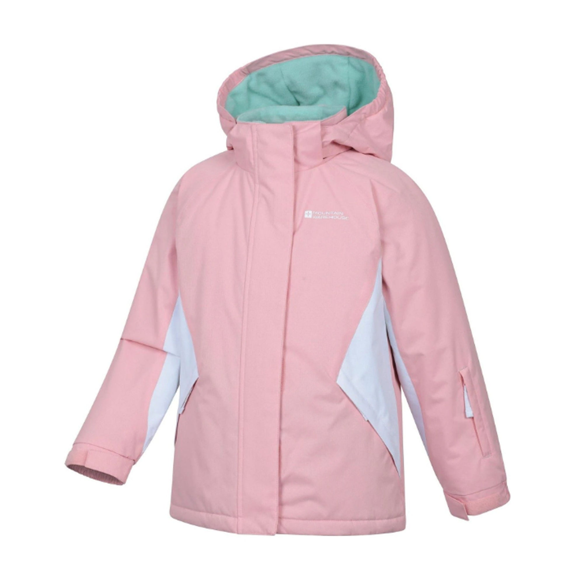 Light Pink - Side - Mountain Warehouse Childrens-Kids Ski Jacket & Trousers Set