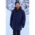 Dark Blue - Front - Mountain Warehouse Mens Antarctic Extreme Camo Down Waterproof Jacket