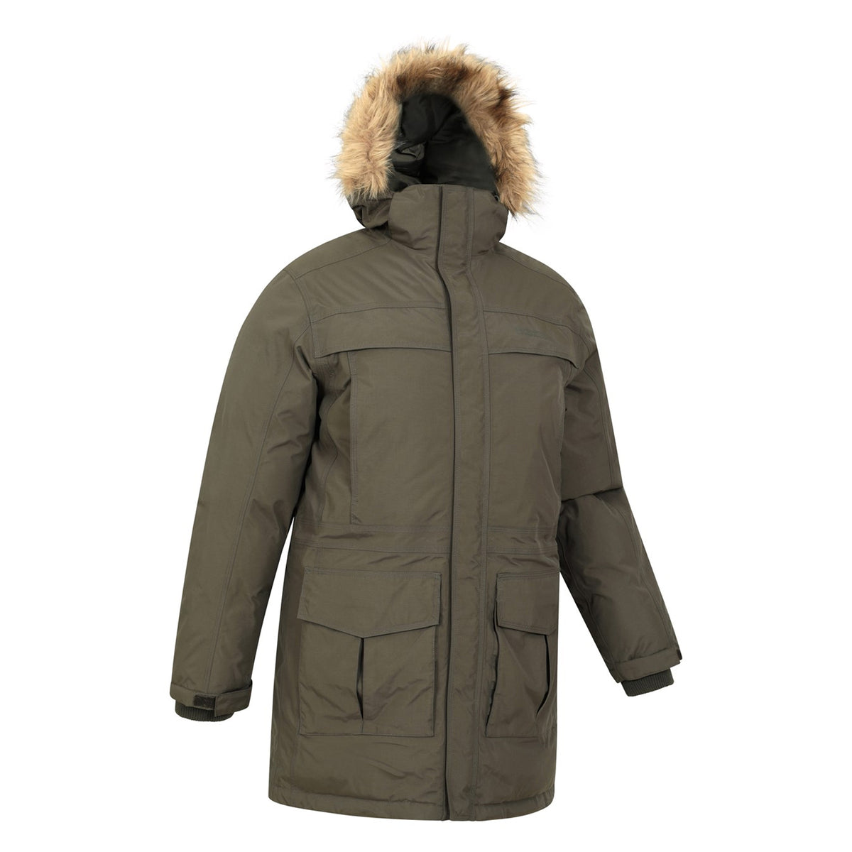Dark Khaki - Side - Mountain Warehouse Mens Antarctic Extreme Camo Down Waterproof Jacket