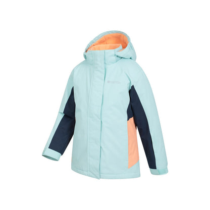 Light Teal - Side - Mountain Warehouse Childrens-Kids Honey Ski Jacket