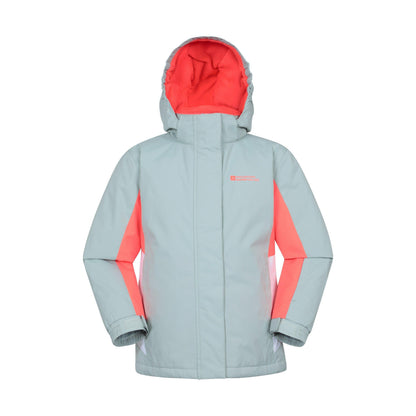 Pale Green - Front - Mountain Warehouse Childrens-Kids Honey Ski Jacket