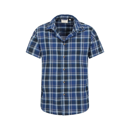 Bright Blue - Pack Shot - Mountain Warehouse Mens Weekender Shirt