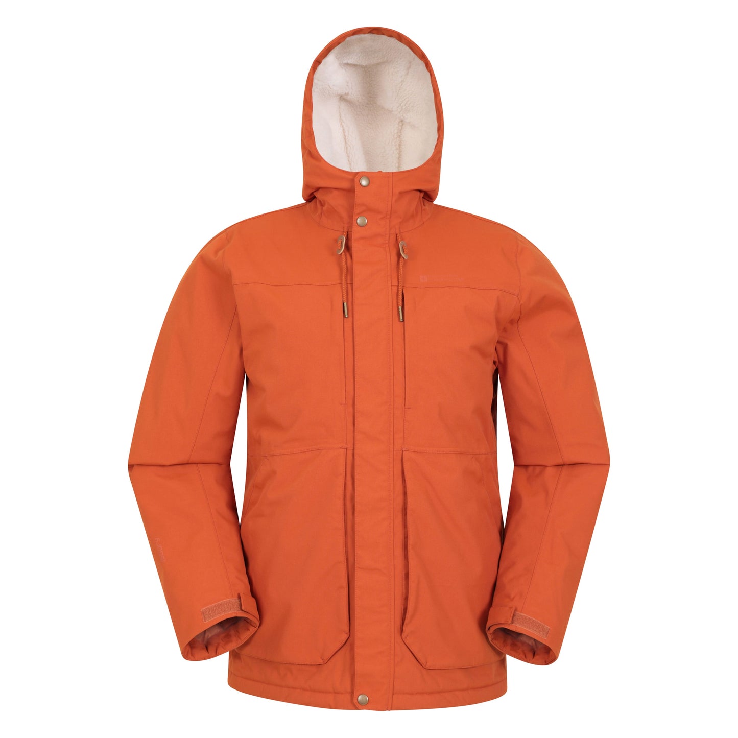 Rust - Front - Mountain Warehouse Mens Coastline Borg Waterproof Jacket