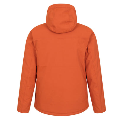 Rust - Back - Mountain Warehouse Mens Coastline Borg Waterproof Jacket