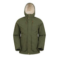 Green - Front - Mountain Warehouse Mens Coastline Borg Waterproof Jacket
