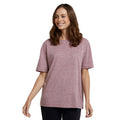 Burgundy - Front - Animal Womens-Ladies Elena Marl Organic Cotton T-Shirt