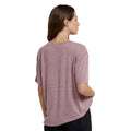 Burgundy - Back - Animal Womens-Ladies Elena Marl Organic Cotton T-Shirt