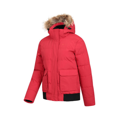 Red - Side - Mountain Warehouse Womens-Ladies Franklin Padded Bomber Jacket