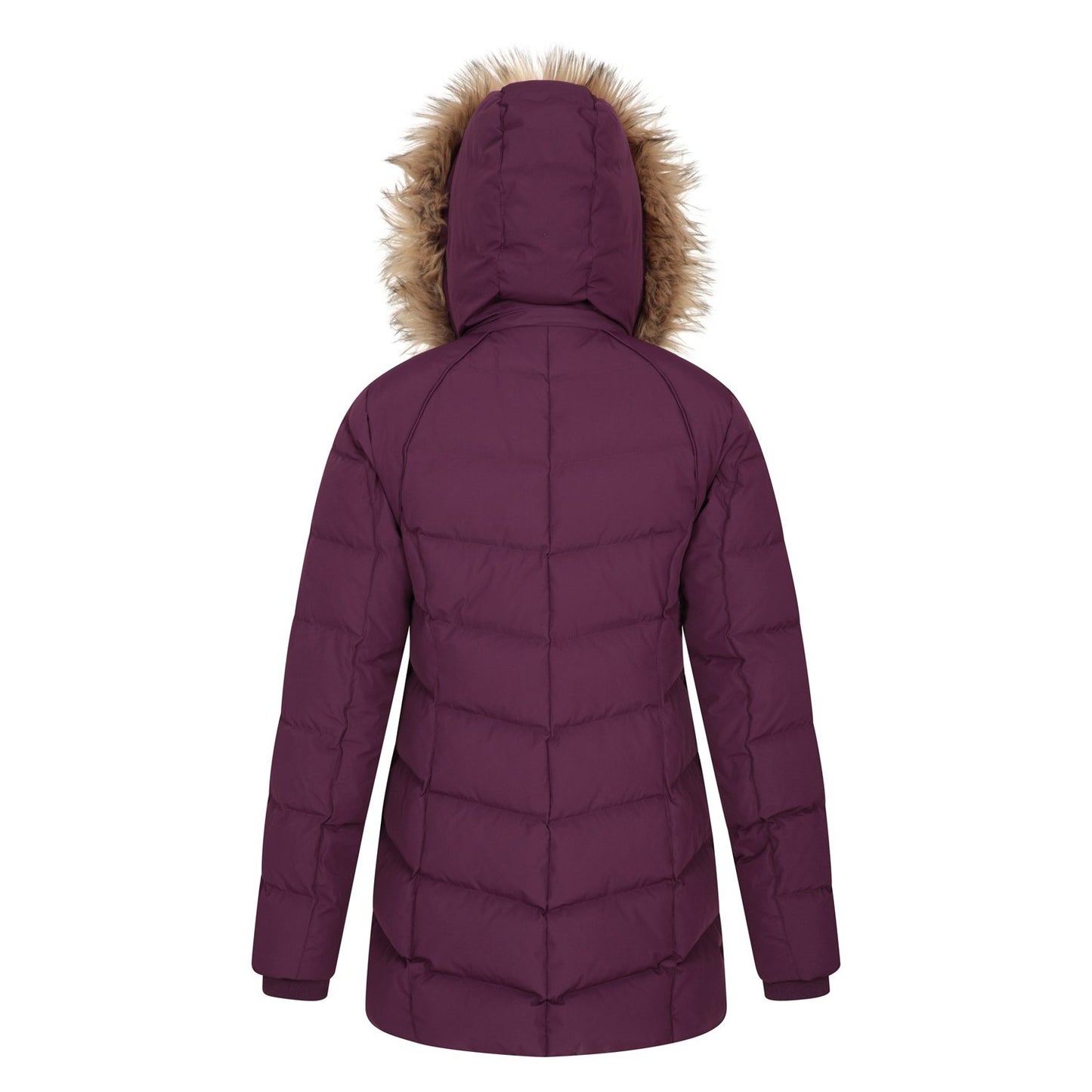 Purple - Back - Mountain Warehouse Womens-Ladies Isla II Long Down Jacket