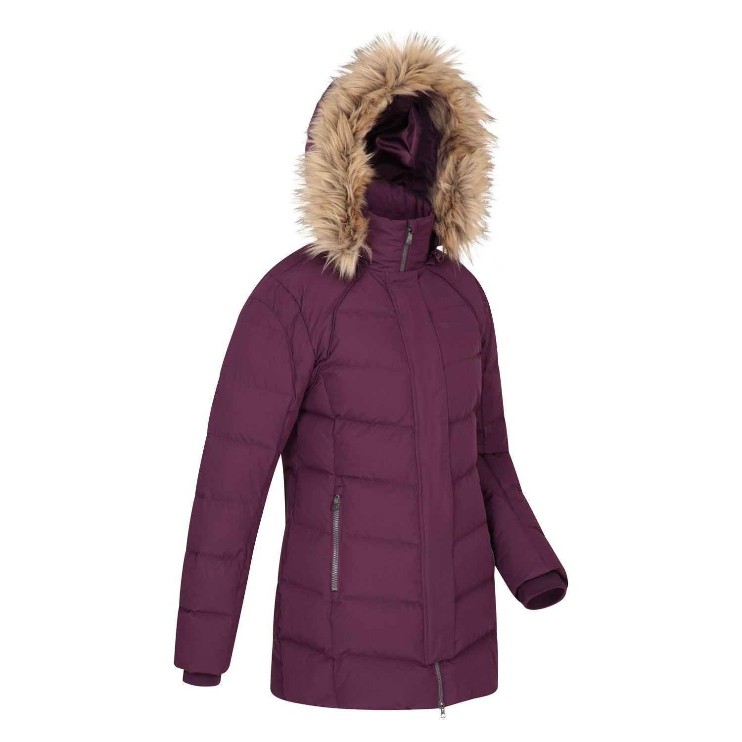 Purple - Lifestyle - Mountain Warehouse Womens-Ladies Isla II Long Down Jacket