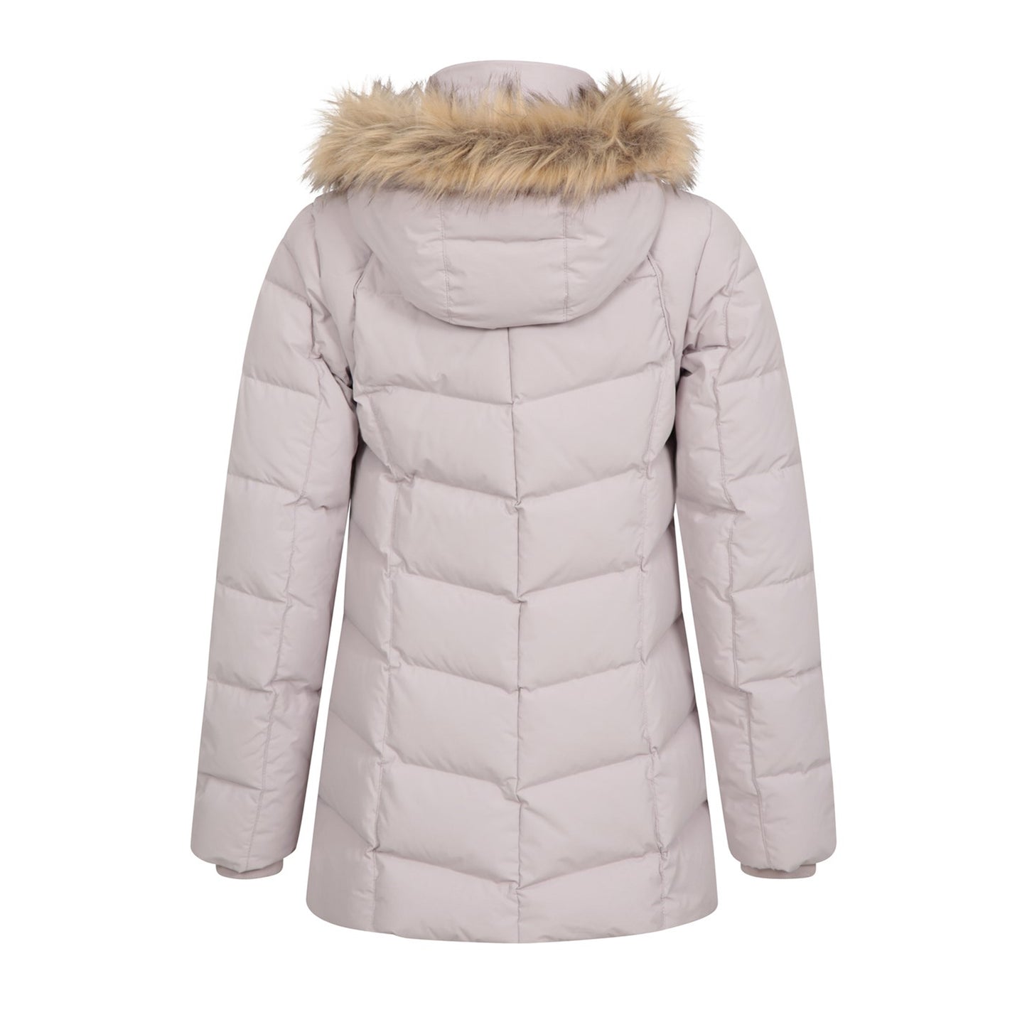 Beige - Side - Mountain Warehouse Womens-Ladies Isla II Long Down Jacket