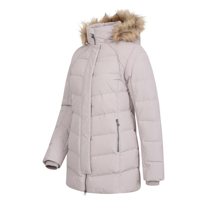 Beige - Lifestyle - Mountain Warehouse Womens-Ladies Isla II Long Down Jacket