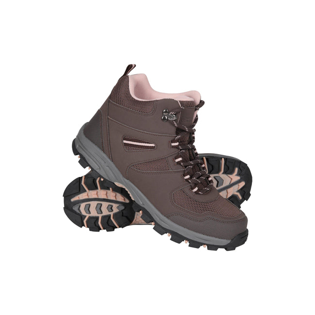 Brown - Front - Mountain Warehouse Womens-Ladies Mcleod Wide Walking Boots