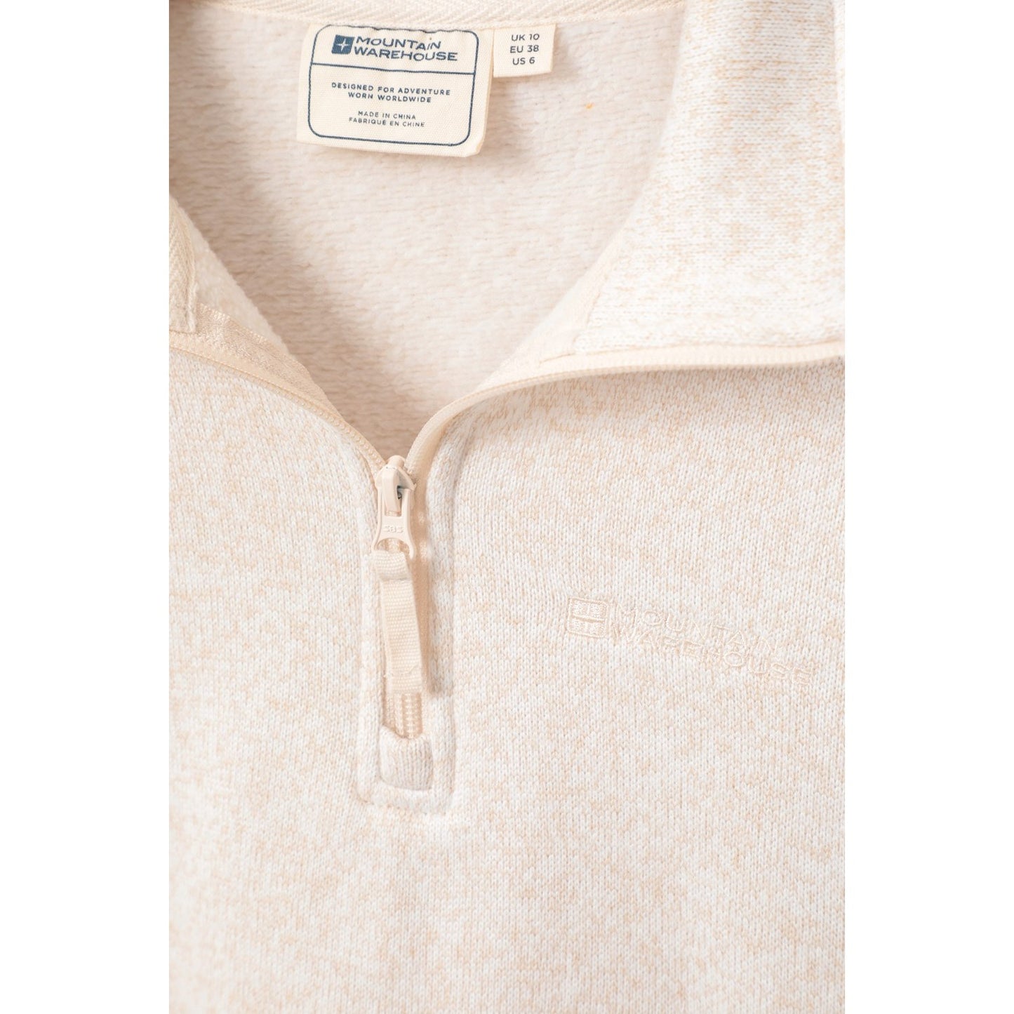 Beige - Lifestyle - Mountain Warehouse Womens-Ladies Idris Half Zip Fleece Top