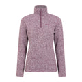 Burgundy - Front - Mountain Warehouse Womens-Ladies Idris Half Zip Fleece Top