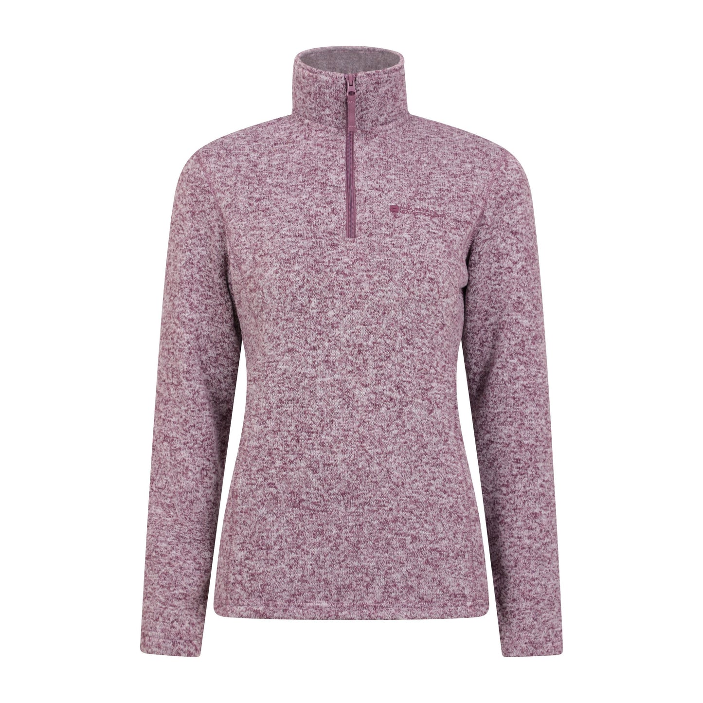 Burgundy - Front - Mountain Warehouse Womens-Ladies Idris Half Zip Fleece Top