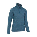 Teal - Side - Mountain Warehouse Womens-Ladies Idris Half Zip Fleece Top