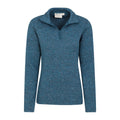 Teal - Lifestyle - Mountain Warehouse Womens-Ladies Idris Half Zip Fleece Top