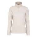 Beige - Front - Mountain Warehouse Womens-Ladies Idris Half Zip Fleece Top