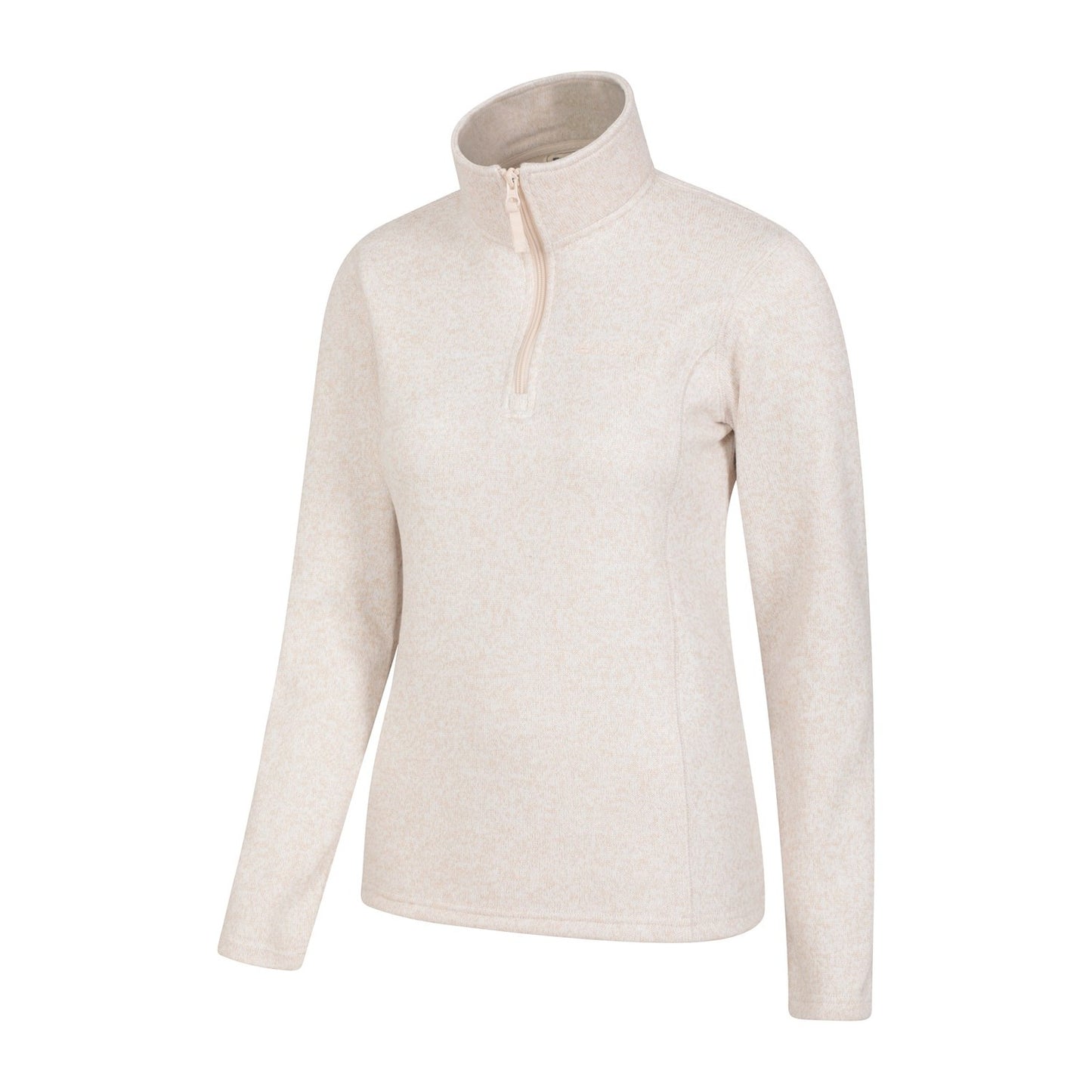 Beige - Back - Mountain Warehouse Womens-Ladies Idris Half Zip Fleece Top