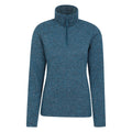 Teal - Front - Mountain Warehouse Womens-Ladies Idris Half Zip Fleece Top