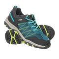 Two Tone Green - Front - Mountain Warehouse Childrens-Kids Stampede Waterproof Suede Walking Shoes