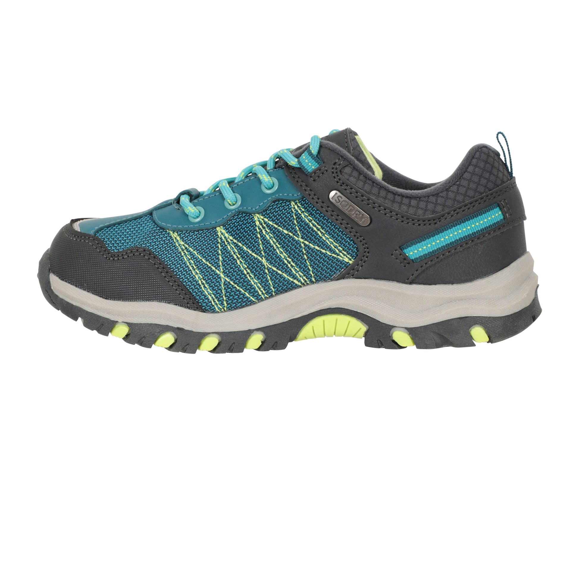 Two Tone Green - Side - Mountain Warehouse Childrens-Kids Stampede Waterproof Suede Walking Shoes