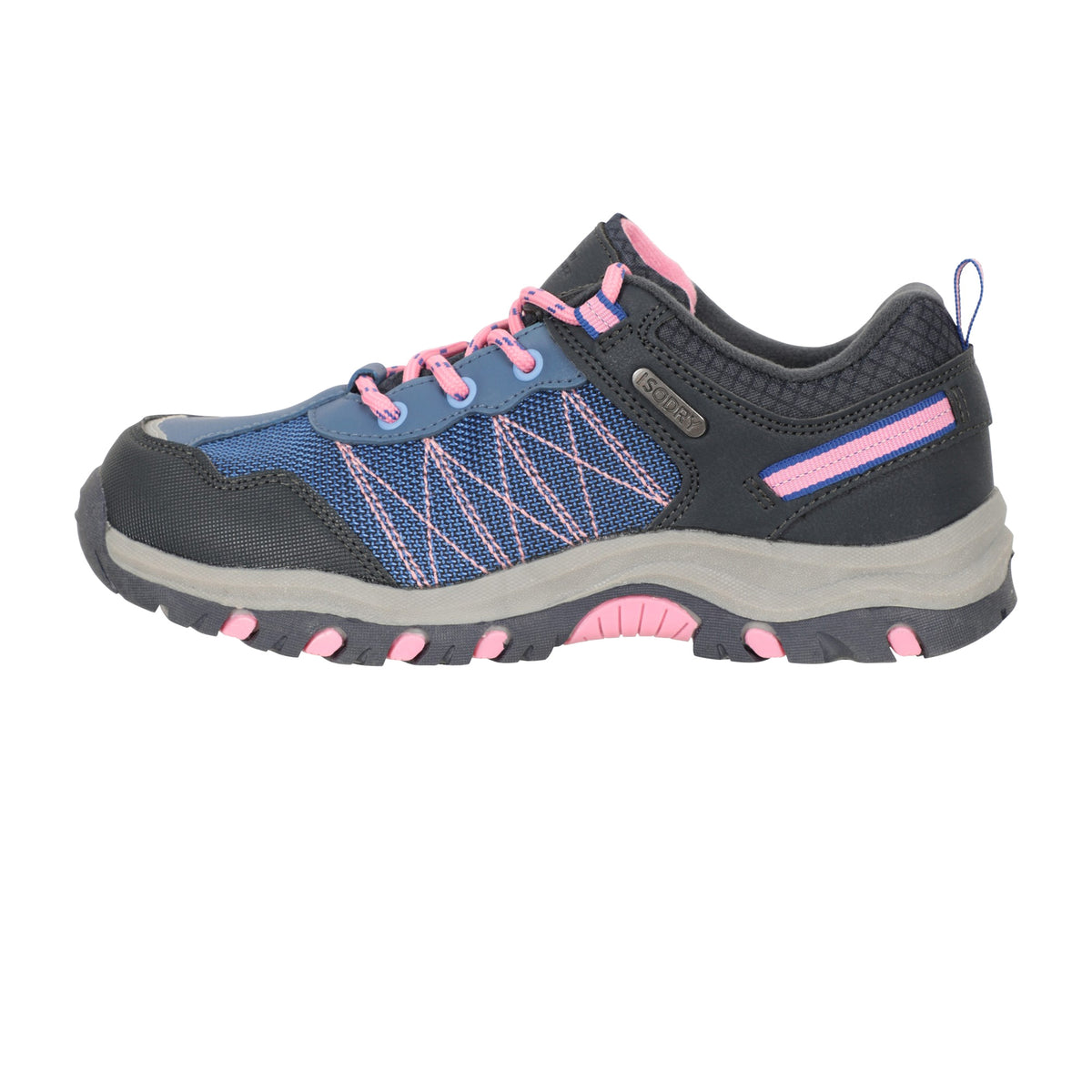 Lilac - Side - Mountain Warehouse Childrens-Kids Stampede Waterproof Suede Walking Shoes