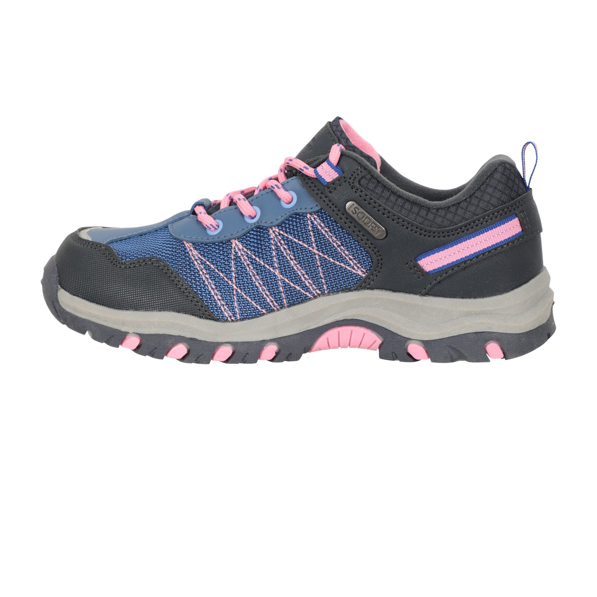 Lilac - Side - Mountain Warehouse Childrens-Kids Stampede Waterproof Suede Walking Shoes