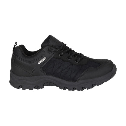 Black - Front - Mountain Warehouse Childrens-Kids Stampede Waterproof Suede Walking Shoes