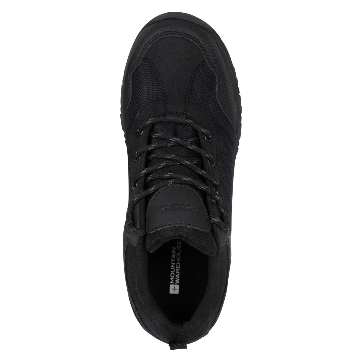 Black - Pack Shot - Mountain Warehouse Childrens-Kids Stampede Waterproof Suede Walking Shoes