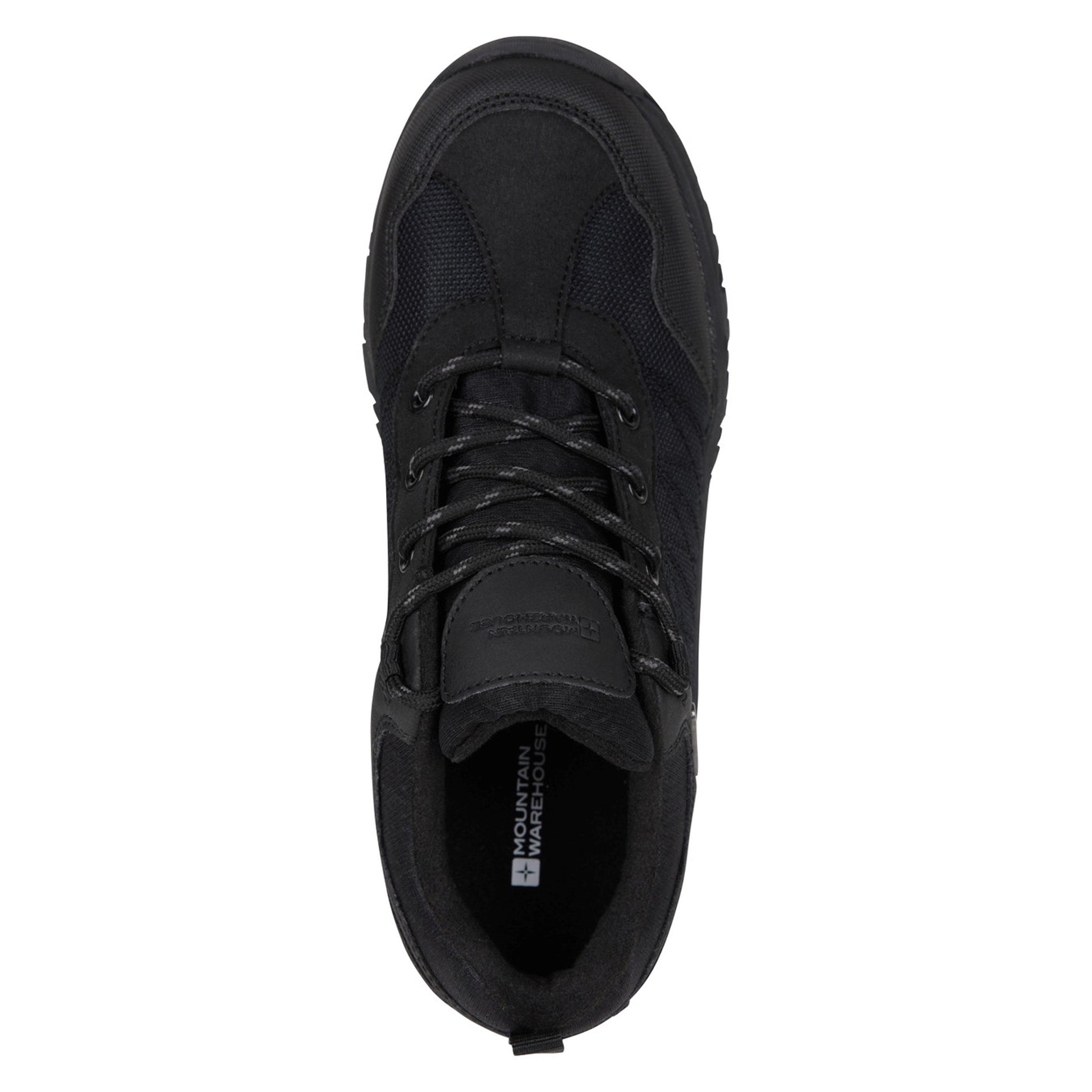 Black - Pack Shot - Mountain Warehouse Childrens-Kids Stampede Waterproof Suede Walking Shoes