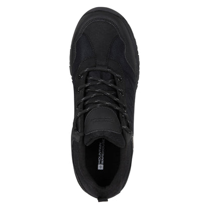 Black - Pack Shot - Mountain Warehouse Childrens-Kids Stampede Waterproof Suede Walking Shoes