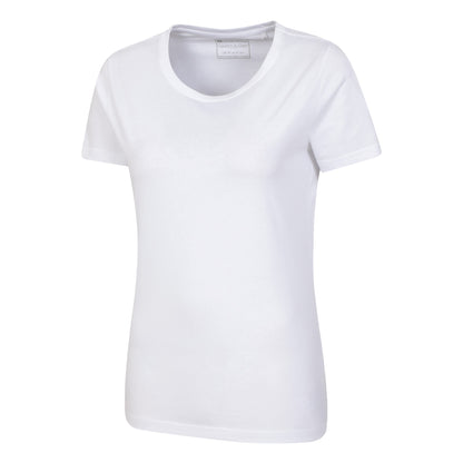 White - Back - Mountain Warehouse Womens-Ladies Basic Plain Round Neck T-Shirt