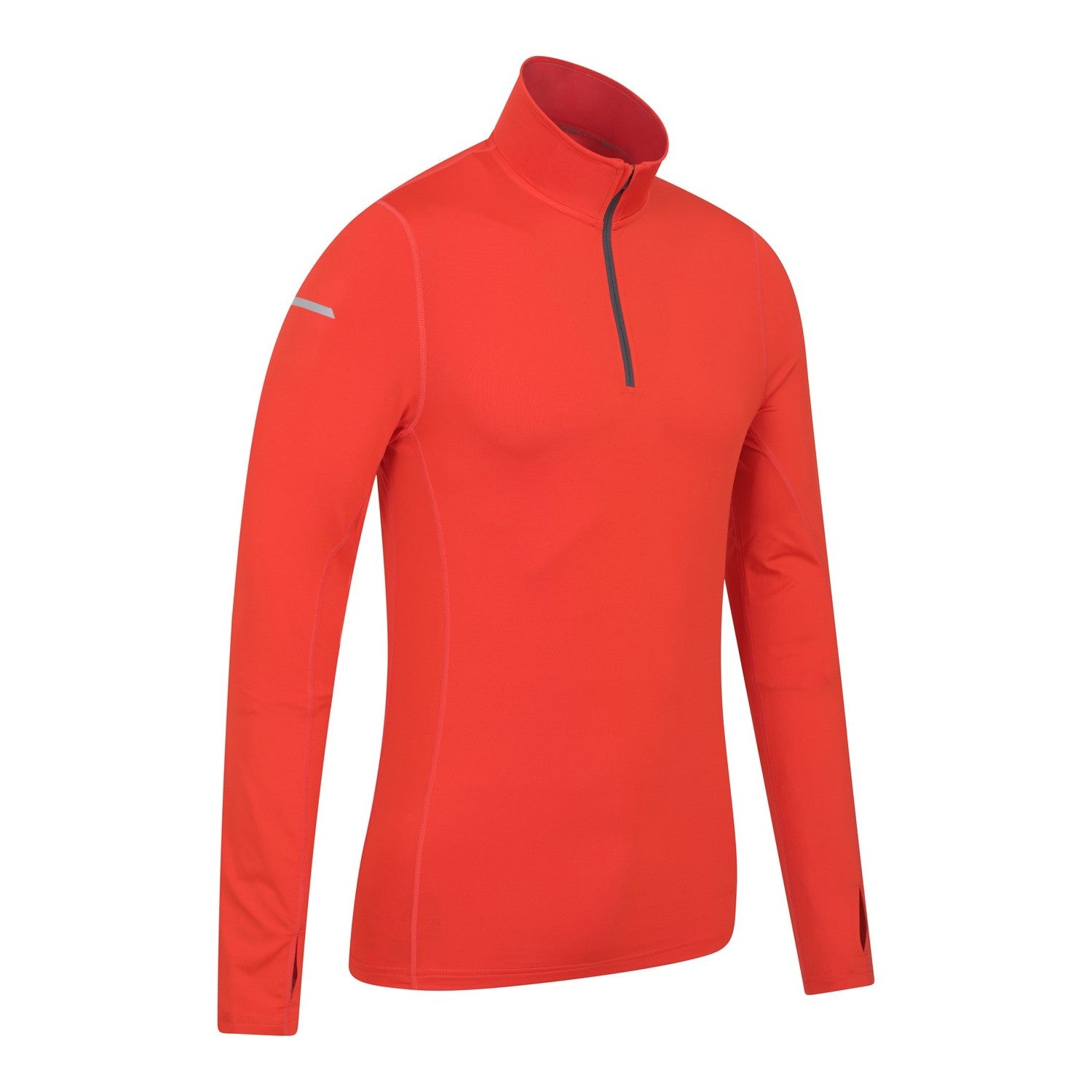 Orange - Back - Mountain Warehouse Mens Vault Recycled Half Zip Long-Sleeved Top