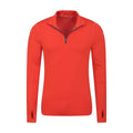 Orange - Lifestyle - Mountain Warehouse Mens Vault Recycled Half Zip Long-Sleeved Top