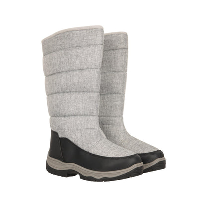Light Grey - Front - Mountain Warehouse Womens-Ladies Icey Long Snow Boots