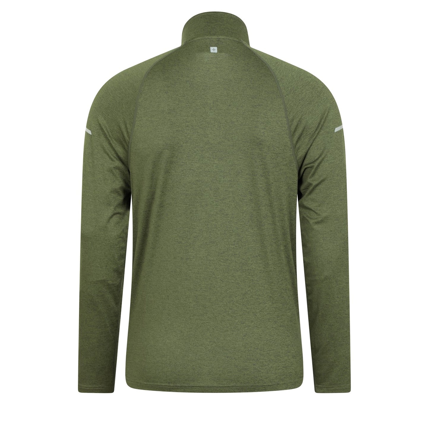 Green - Back - Mountain Warehouse Mens Echo Melange Recycled Half Zip Midlayer