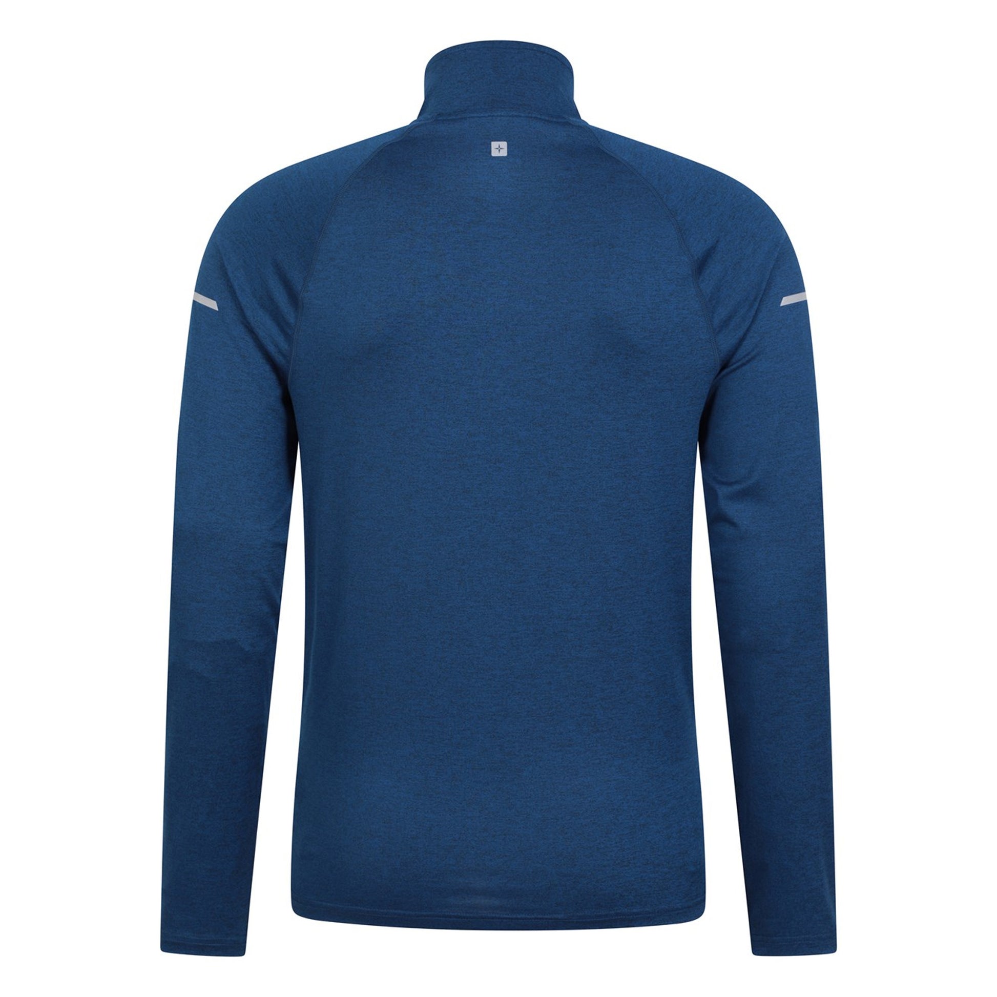 Navy - Back - Mountain Warehouse Mens Echo Melange Recycled Half Zip Midlayer