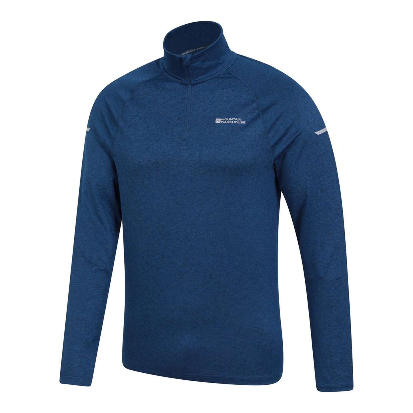 Navy - Lifestyle - Mountain Warehouse Mens Echo Melange Recycled Half Zip Midlayer