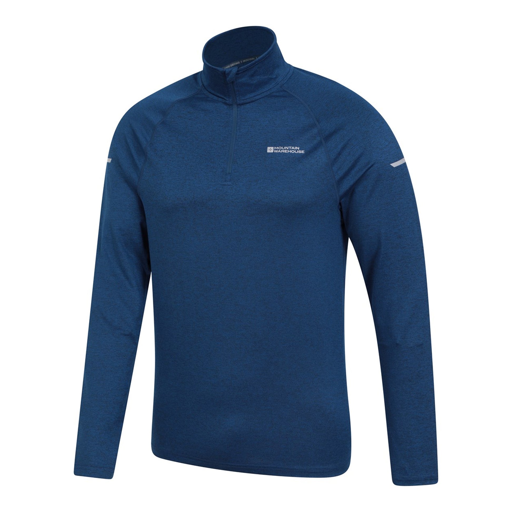 Navy - Lifestyle - Mountain Warehouse Mens Echo Melange Recycled Half Zip Midlayer