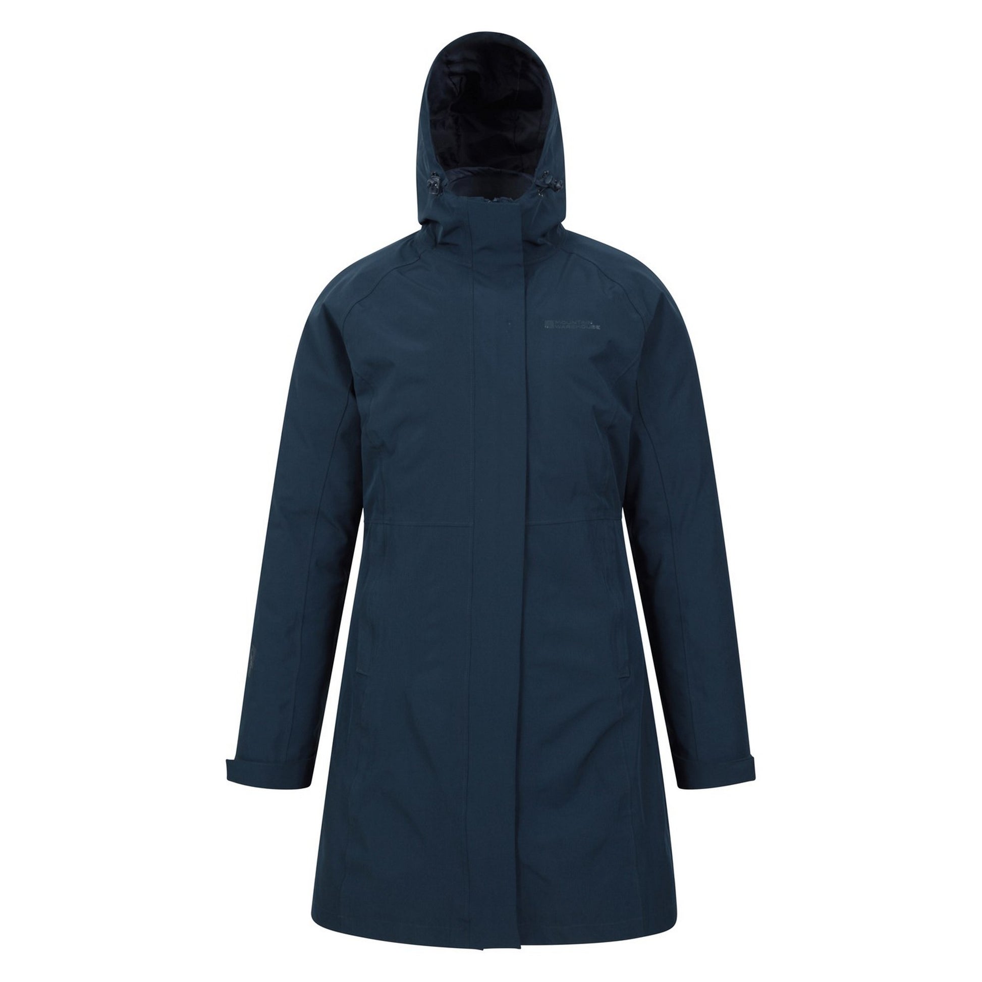 Navy - Pack Shot - Mountain Warehouse Womens-Ladies Alaskan Long 3 In 1 Jacket