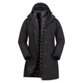 Jet Black - Pack Shot - Mountain Warehouse Womens-Ladies Alaskan Long 3 in 1 Jacket