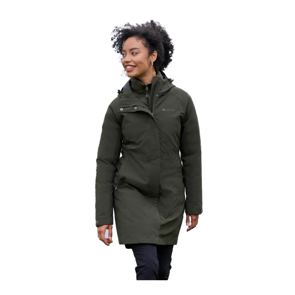 Khaki Green - Lifestyle - Mountain Warehouse Womens-Ladies Alaskan Long 3 In 1 Jacket