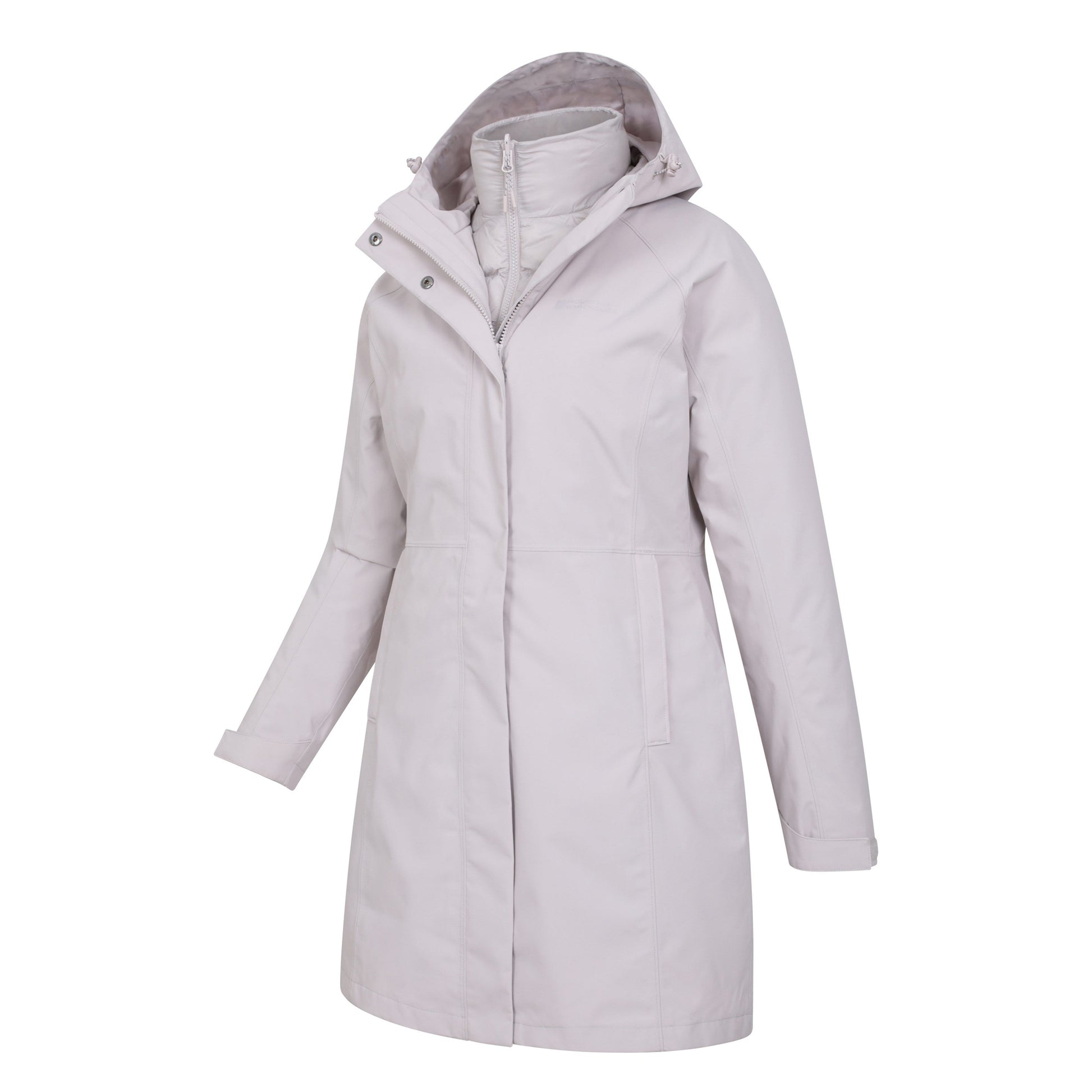 Light Beige - Side - Mountain Warehouse Womens-Ladies Alaskan Long 3 In 1 Jacket