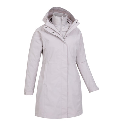 Light Beige - Lifestyle - Mountain Warehouse Womens-Ladies Alaskan Long 3 In 1 Jacket
