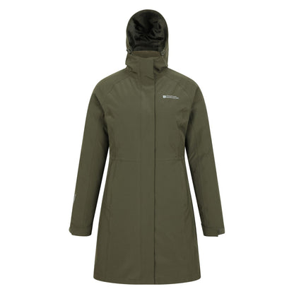 Khaki Green - Pack Shot - Mountain Warehouse Womens-Ladies Alaskan Long 3 In 1 Jacket