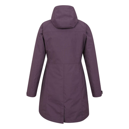 Dark Purple - Back - Mountain Warehouse Womens-Ladies Alaskan Long 3 In 1 Jacket