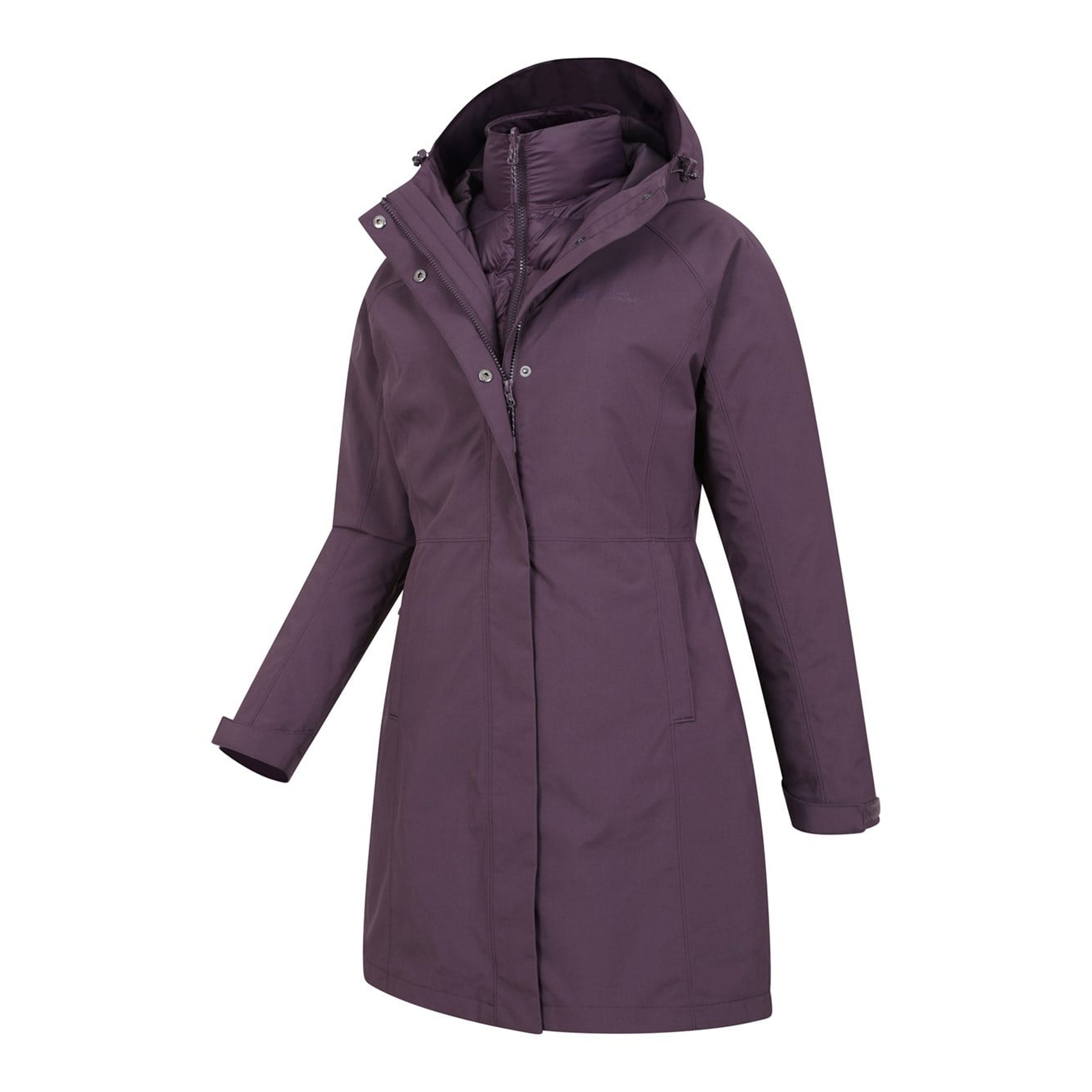 Dark Purple - Lifestyle - Mountain Warehouse Womens-Ladies Alaskan Long 3 In 1 Jacket